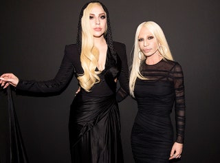 Леди Гага и Донателла Версаче.