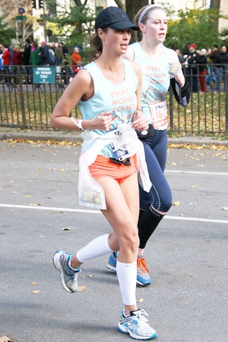 Модель Кристи Тарлингтон на марафоне в НьюЙорке