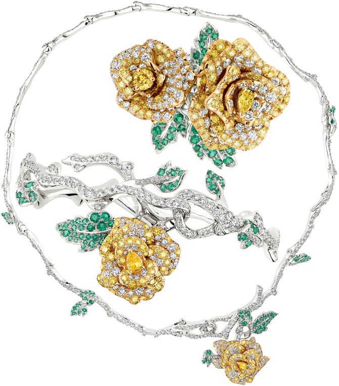 Украшения Dior High Jewellery розы и гортензии из драгоценных камней | Tatler