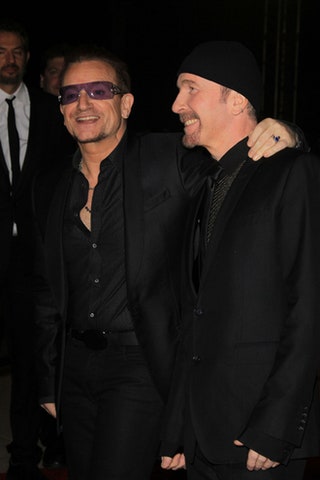Группа U2 Боно и Эдж.