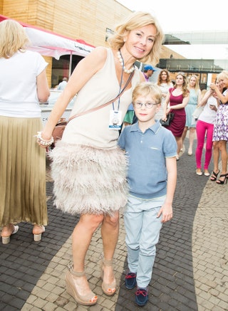 Елена Березкина с сыном.