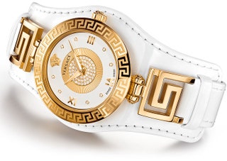 Часы Versace VSignature с декором из розового золота.