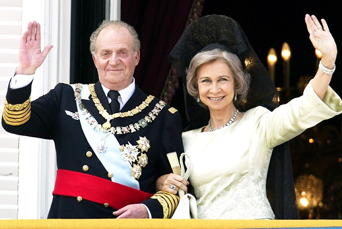 Хуан Карлос и его супруга София Греческая и Датская