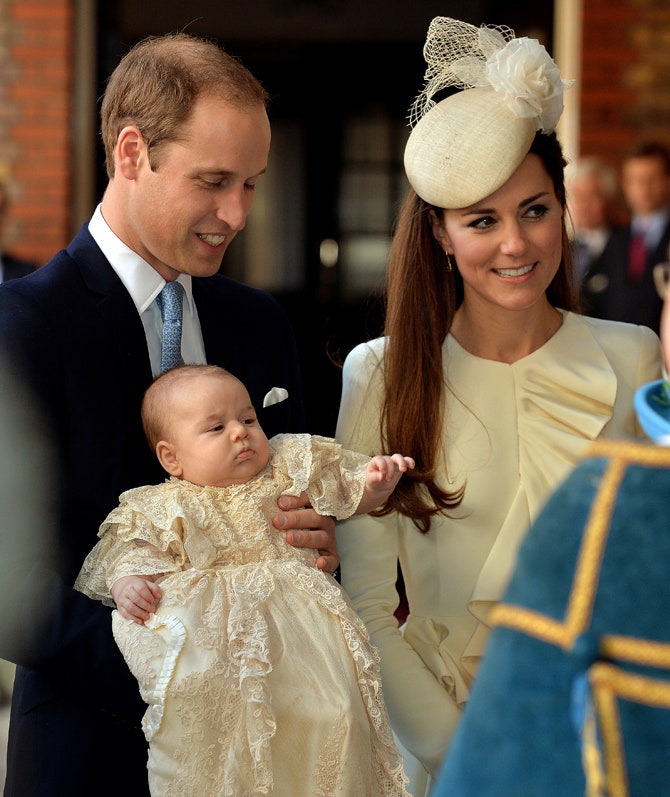 Принц Уильям и герцогиня Кэтрин с сыном Джорджем