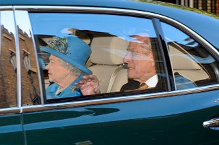 Елизавета II и принц Филипп.