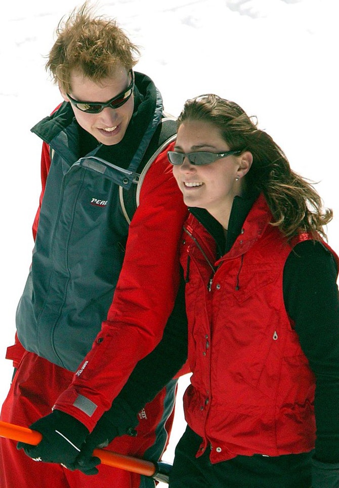 Уильям и Кейт на фоне заснеженных Альп