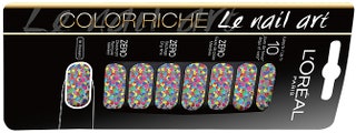 Стикеры для ногтей Color Riche с конфеттипринтом из коллекции Miss Pop от L'Oreal Paris.