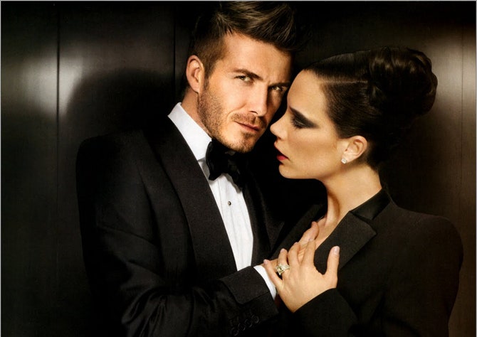 Дэвид и Виктория Бекхэм в рекламе аромата Intimately Beckham