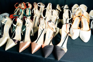 Туфли для показа  Carolina Herrera  изготовил обувной бренд Manolo Blahnik.