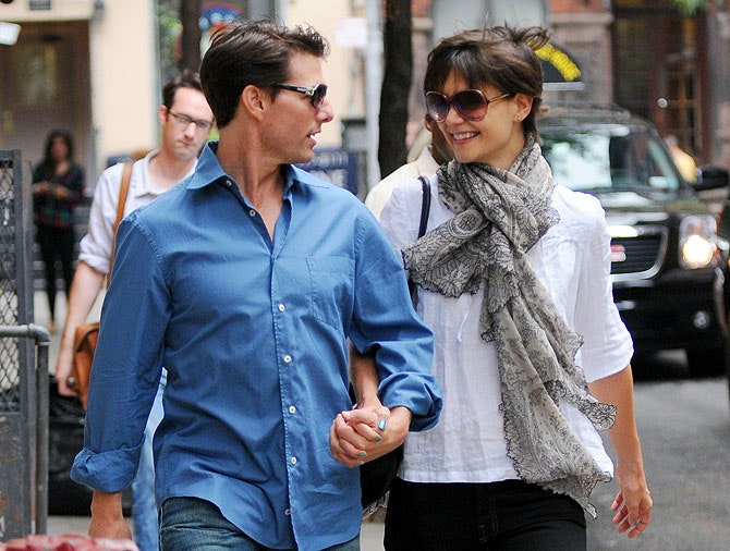 Том Круз и Кэти Холмс на прогулке в НьюЙорке