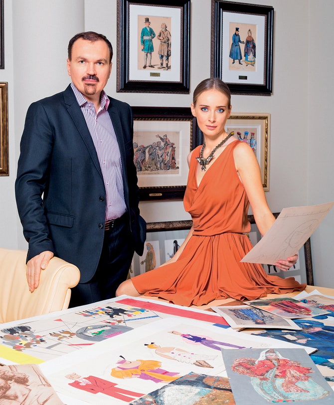 Дизайнер Ольга Сорокина с мужем Андреем Струковым