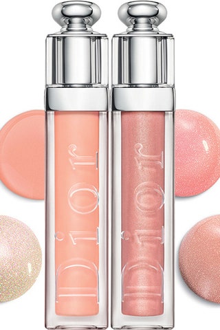Персиковые блески для губ из линейки Dior Addict Gloss.