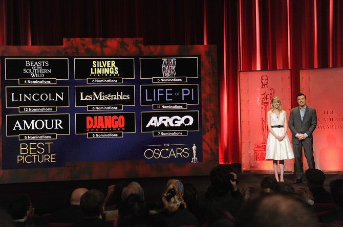 Объявлены номинанты на «Оскар»2013