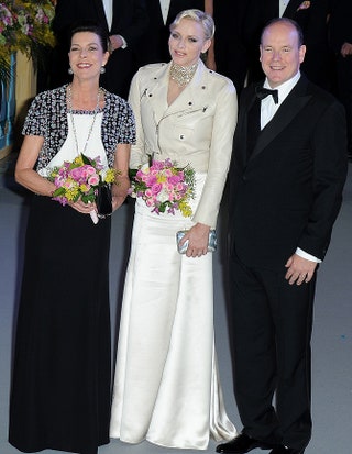 Принцесса Каролина княгиня Шарлен  в Ralph Lauren и князь Альберт.