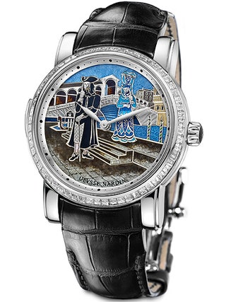 Платиновые часы Carnival of Venice Minute Repeater с бриллиантами и эмалью от Ulysse Nardin.
