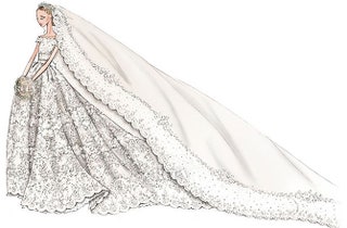 Эскиз свадебного платья принцессы Мадлен.