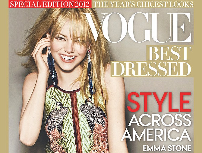 Vogue Best Dressed с Эммой Стоун на обложке