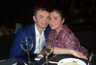 Евгений Заболотный и Лаура Джугелия на вечеринке в Nevsky 152.