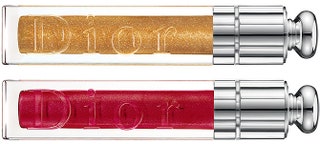 Блески для губ Dior Addict Ultra Gloss золотой Or Lame и красный Rouge Ceremonie.