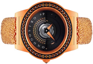Часы Tondo by Night с оранжевыми сапфирами.