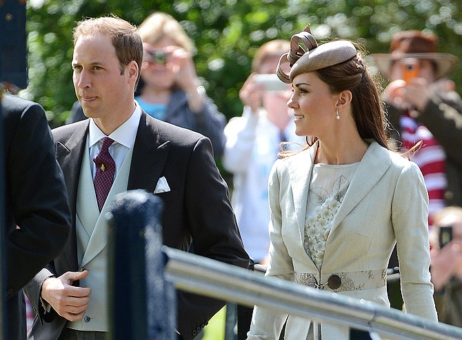 Принц Уильям и герцогиня Кэтрин на свадьбе в Линкольншире