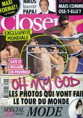 Скандальная обложка французского журнала Closer.