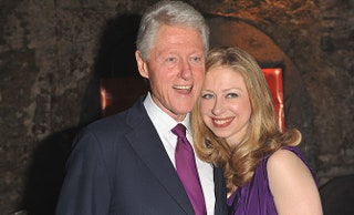 Билл Клинтон с дочерью Челси.