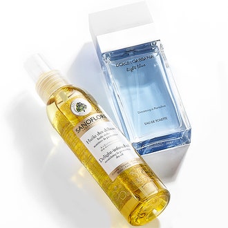 Масло Huile des Delices от Sanoflore  и аромат Light Blue Dreaming in Portofino от DolceampGabbana