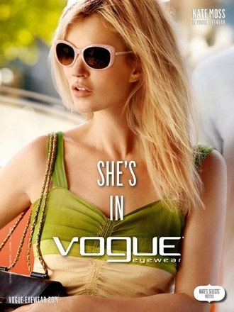Кейт Мосс в рекламной кампании Vogue Eyewear