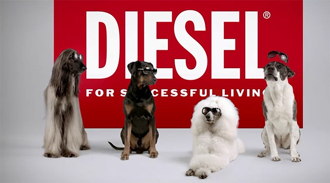«Лохматая» реклама очков Diesel