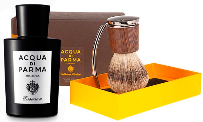 Подарок от Acqua di Parma помазок для бритья с подставкой и аромат Colonia Essenza