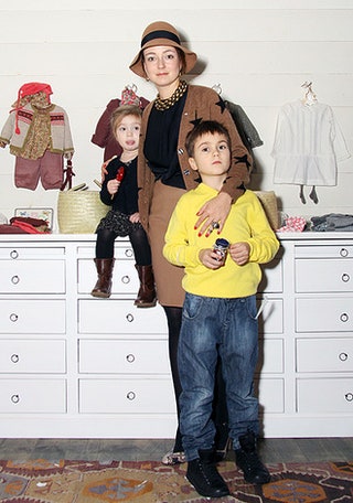 Ирина Вольская с детьми Евой и Владимиром.