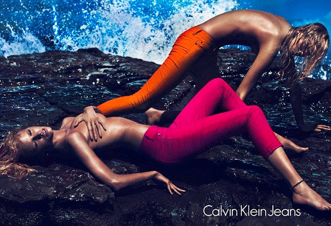 Лара Стоун два фотосета для Calvin Klein