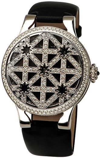Часы Palacios del Sur Cordoba от Carrera y Carrera белое золото бриллианты перламутровый циферблат шелковый ремешок