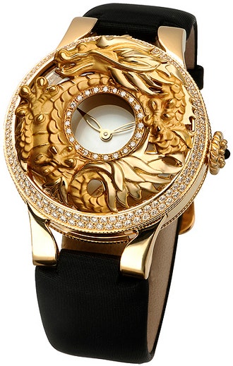 Часы Círculos de Fuego от Carrera y Carrera желтое золото бриллианты ремешок из шелка