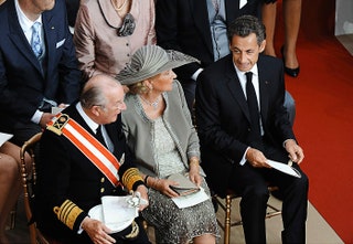 Король Бельгии Альбер II королева Бельгии Паола иnbspпрезидент Франции Николя Саркози.