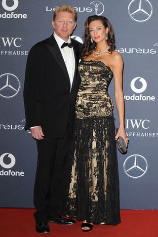 Борис Беккер с супругой.