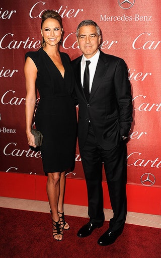 Стейси Кейблер в Alexander McQueen и Джордж Клуни.