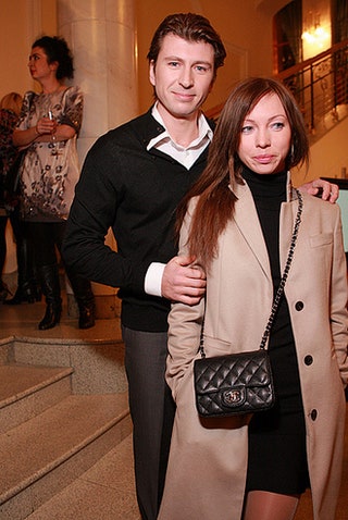Алексей Ягудин с женой.
