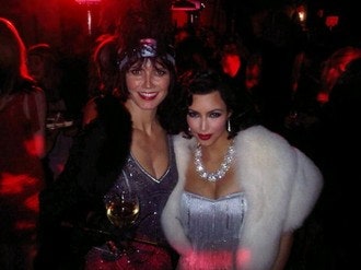 Хайди Клум и Ким Кардашьян на вечеринке Евы