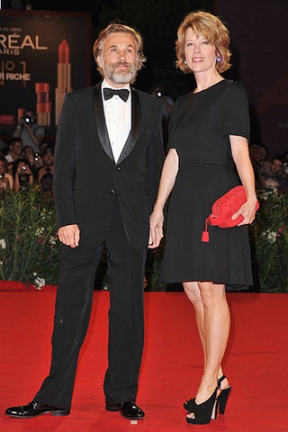 Кристоф Вальц с супругой.