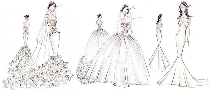 Три свадебных платья Ким Кардашьян