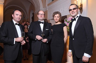 Принц Роберт Люксембургский с Ксенией Алферовой и Егором Бероевым.