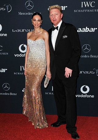 Борис Беккер с женой.