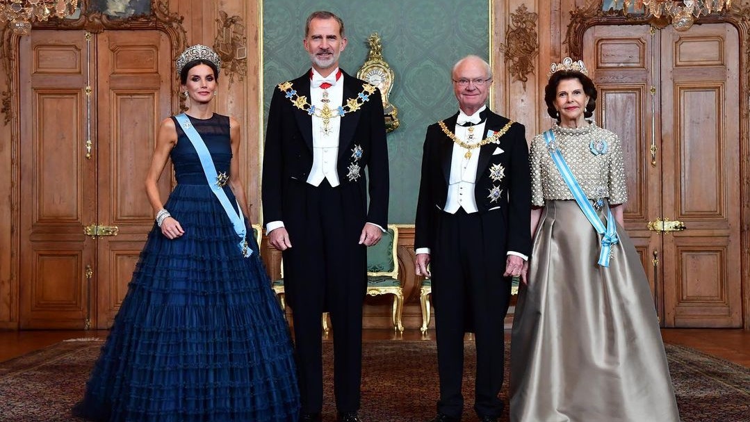 Королева Летиция и король Филипп VI визит в Швецию