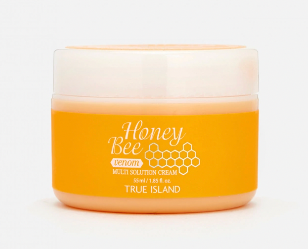 Мультифункциональный крем для лица с пчелиным ядом и прополисом Honey Bee Venom Multi Solution Cream True Island