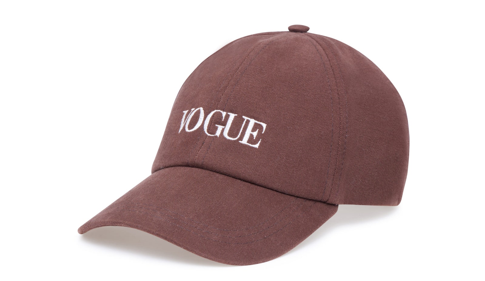 Кепка коричневого цвета с логотипом Vogue