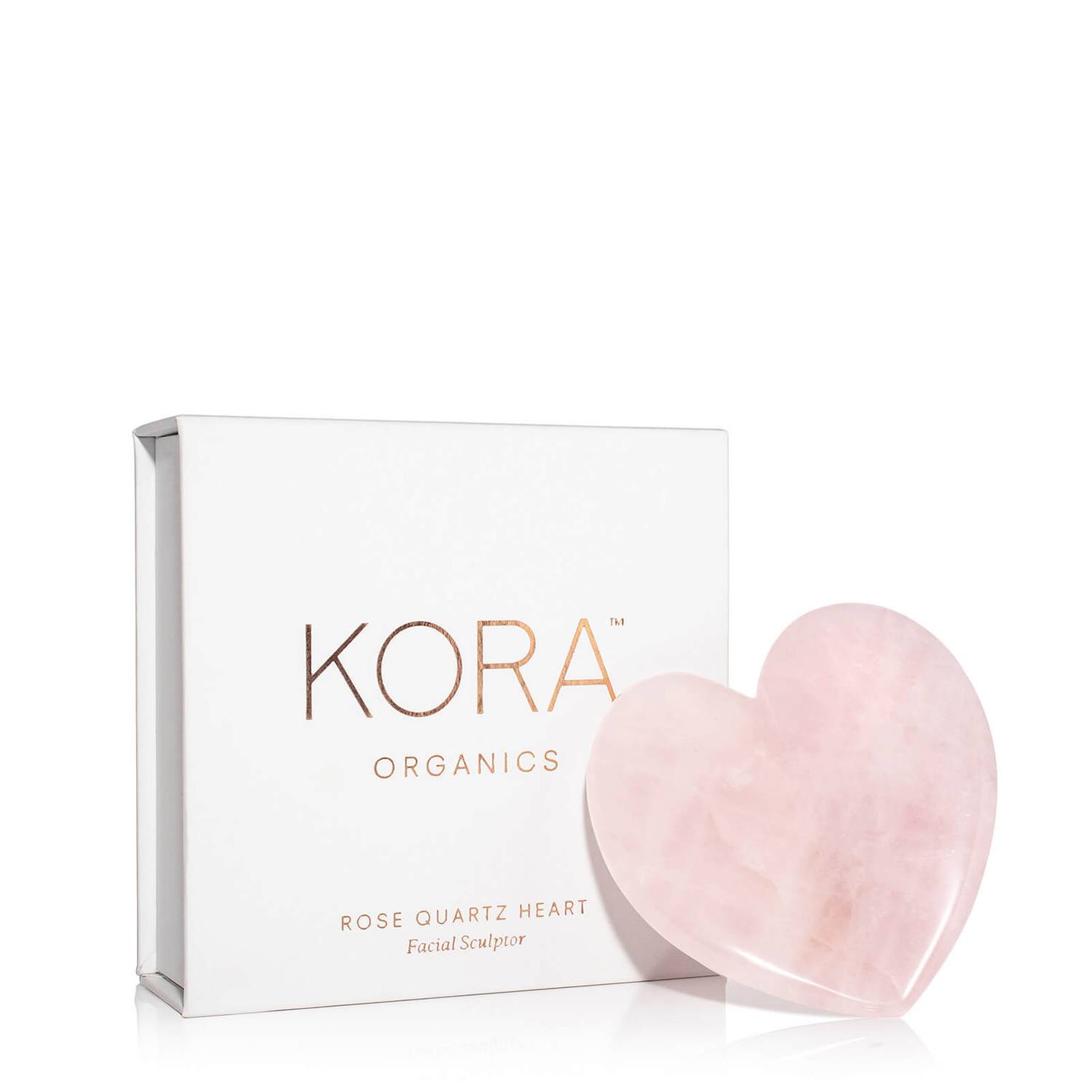 Скульптурирующий массажер из розового кварца KORA Organics Rose Quartz Heart Facial Sculptor