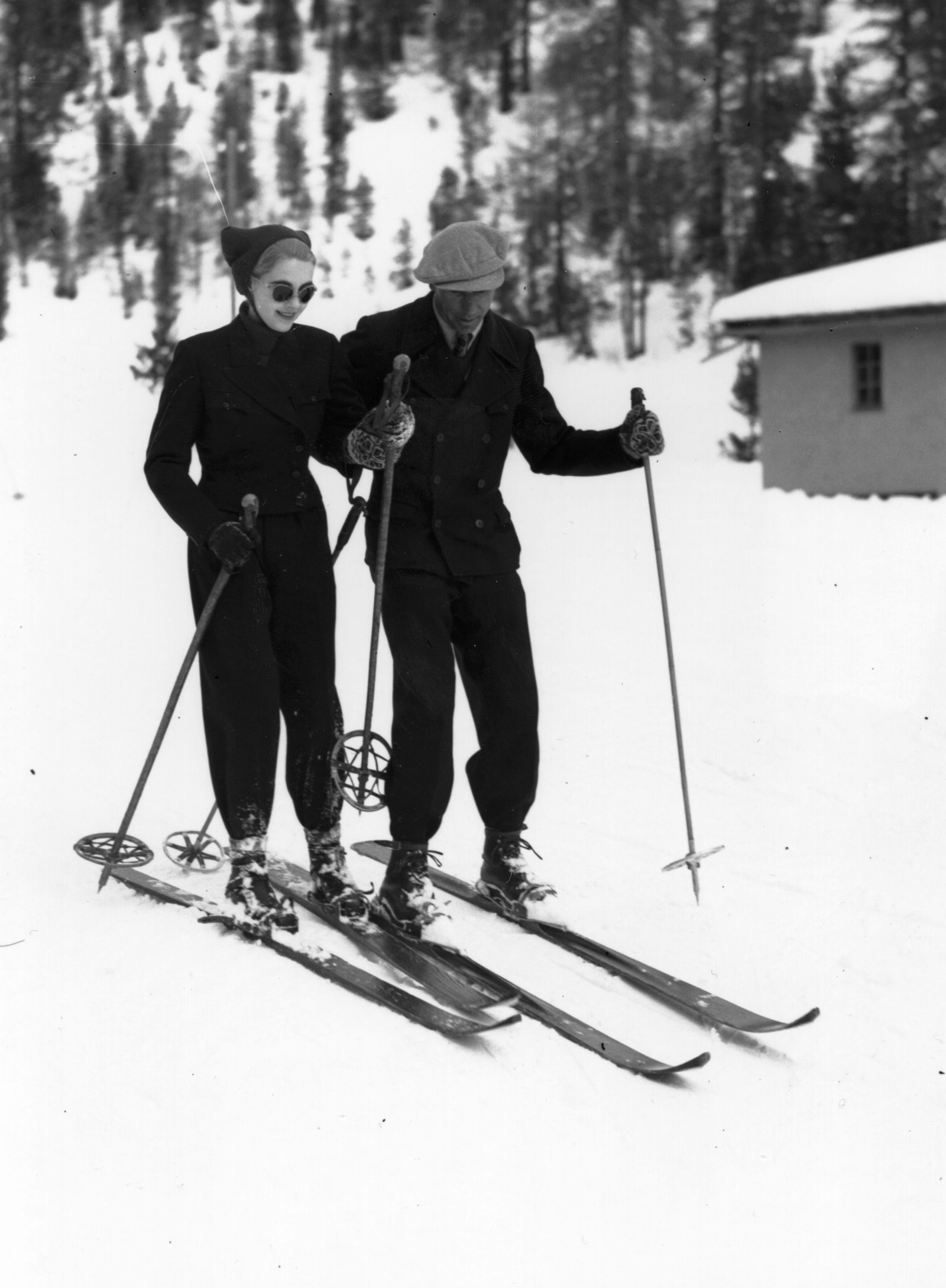 Барбара Хаттон и Генрих Эберхард фон Харденбер в СанктМориц 1937 год
