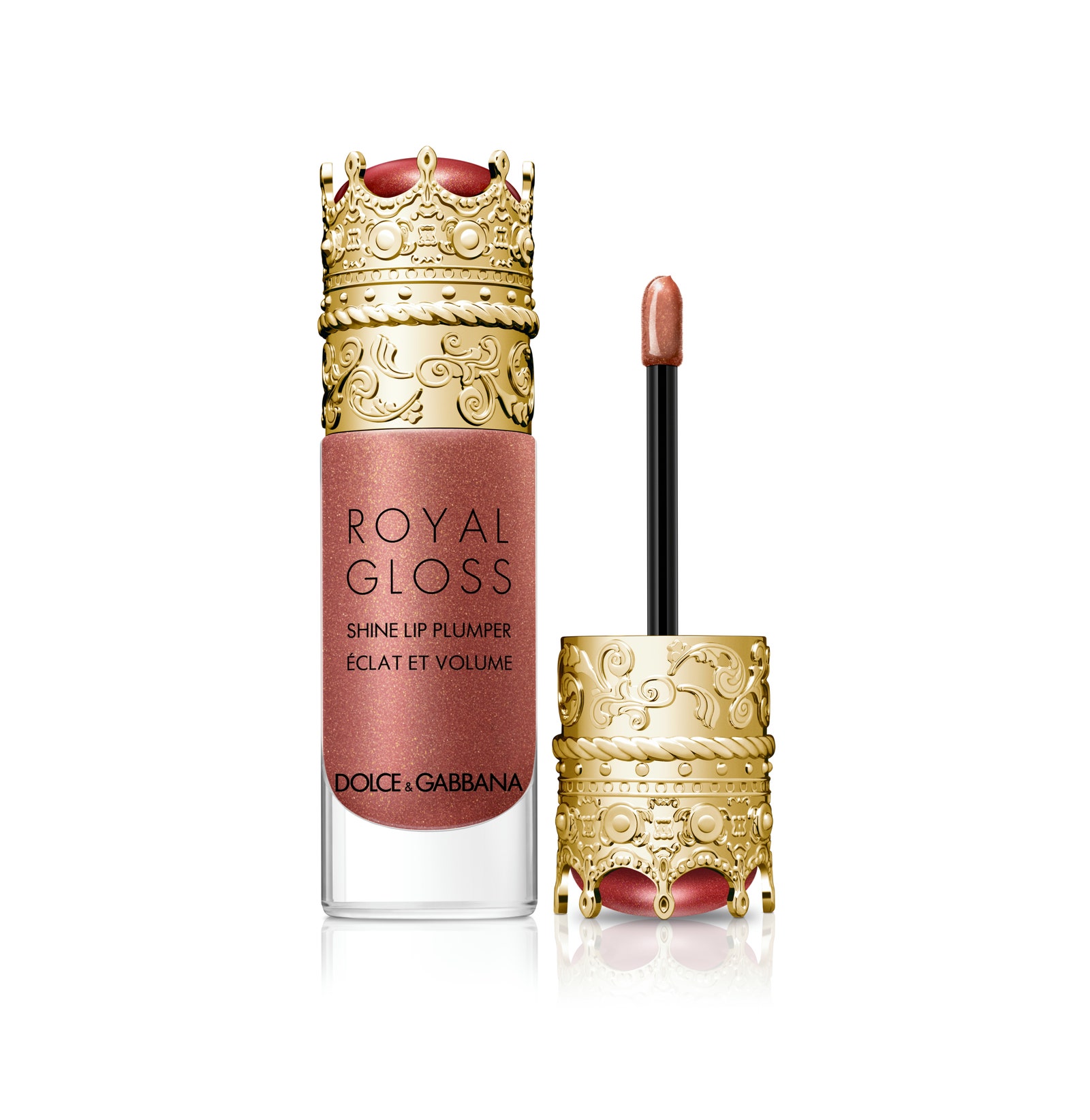 Блеск для губ с эффектом объема Royal Shadow в оттенке Divine Nude Dolce amp Gabbana Beauty 4200 рублей tsum.ru